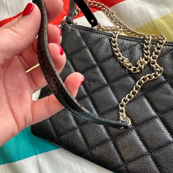 kate spade gold coast ginnie quilted crossbody with gold chain - Picture 6 of 8